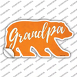Grandpa Orange Novelty Bear Sticker Decal Small