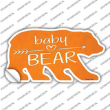 Baby Arrow Orange Novelty Bear Sticker Decal Small