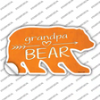 Grandpa Arrow Orange Novelty Bear Sticker Decal Small