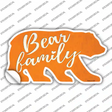 Bear Family Orange Novelty Bear Sticker Decal Small