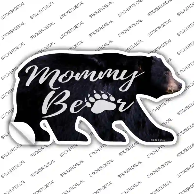 Mommy Paw Novelty Bear Sticker Decal Small