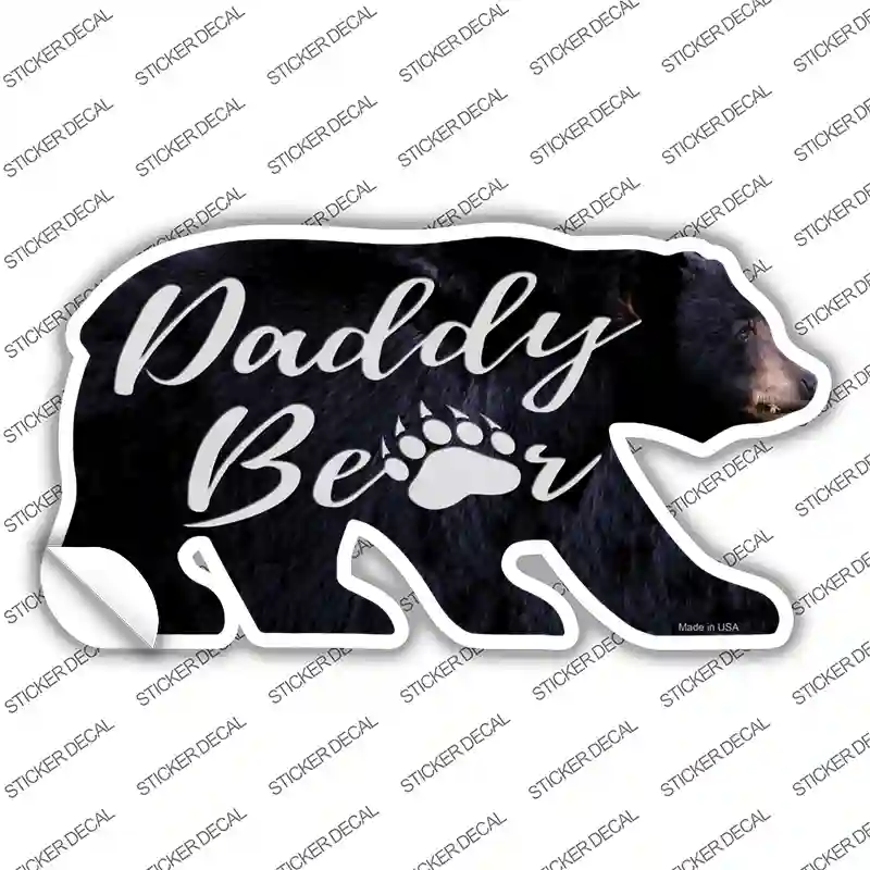 Daddy Paw Novelty Bear Sticker Decal Small