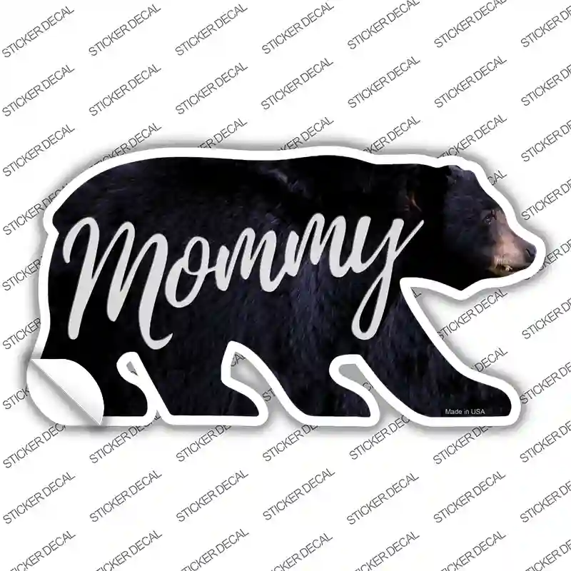 Mommy Novelty Bear Sticker Decal Small