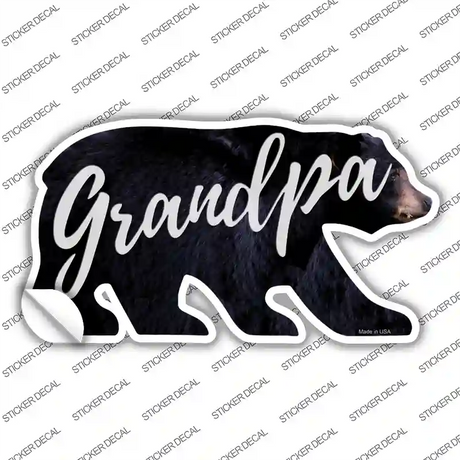 Grandpa Novelty Bear Sticker Decal Small