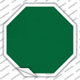 Green Solid Novelty Octagon Sticker Decal Small