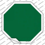 Green Solid Novelty Octagon Sticker Decal Small