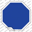 Blue Solid Novelty Octagon Sticker Decal Small