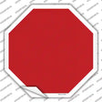 Red Solid Novelty Octagon Sticker Decal Small
