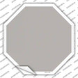 Gray Solid Novelty Octagon Sticker Decal Small
