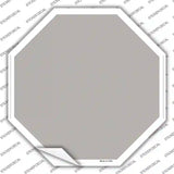Gray Solid Novelty Octagon Sticker Decal Small