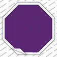 Purple Solid Novelty Octagon Sticker Decal Small