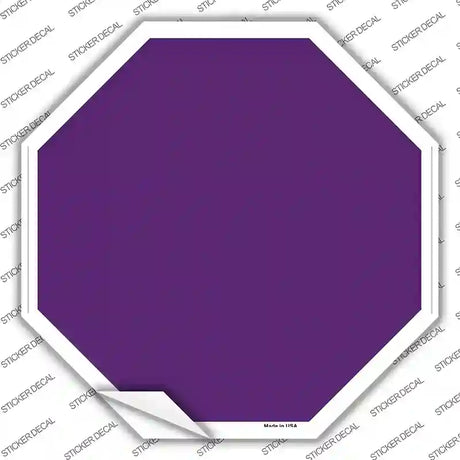 Purple Solid Novelty Octagon Sticker Decal Small