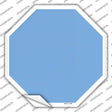 Light Blue Solid Novelty Octagon Sticker Decal Small