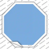 Light Blue Solid Novelty Octagon Sticker Decal Small