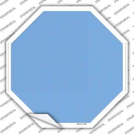 Light Blue Solid Novelty Octagon Sticker Decal Small
