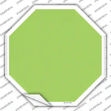 Lime Green Solid Novelty Octagon Sticker Decal Small