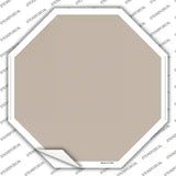 Tan Solid Novelty Octagon Sticker Decal Small