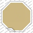 Gold Solid Novelty Octagon Sticker Decal Small