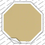 Gold Solid Novelty Octagon Sticker Decal Small
