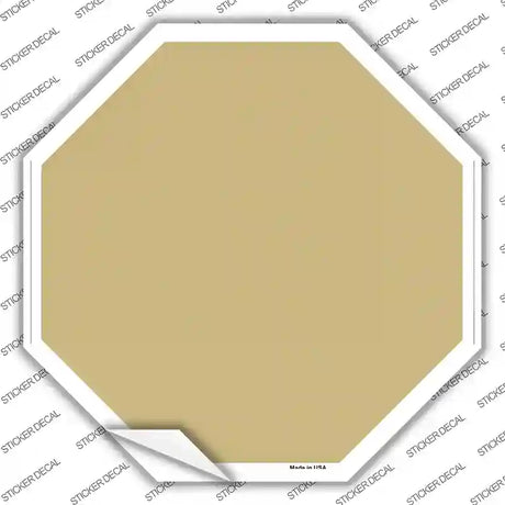 Gold Solid Novelty Octagon Sticker Decal Small