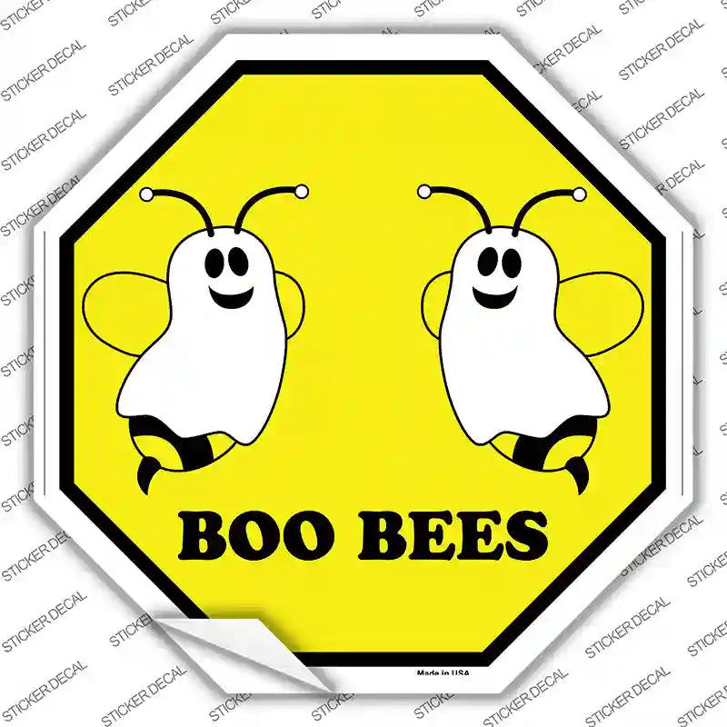 Boo Bees Novelty Octagon Sticker Decal Small
