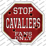 Cavaliers Fans Only Novelty Octagon Sticker Decal Small
