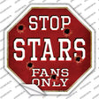 Stars Fans Only Novelty Octagon Sticker Decal Small