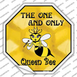 Queen Bee Novelty Octagon Sticker Decal Small