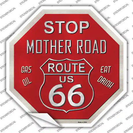 Route 66 Mother Road Novelty Octagon Sticker Decal Small