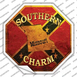 Southern Charm Missouri Novelty Octagon Sticker Decal Small