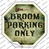 Broom Parking Only Novelty Octagon Sticker Decal Small