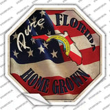 Florida Home Grown Novelty Octagon Sticker Decal