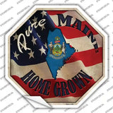 Maine Home Grown Novelty Octagon Sticker Decal Small