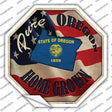 Oregon Home Grown Novelty Octagon Sticker Decal