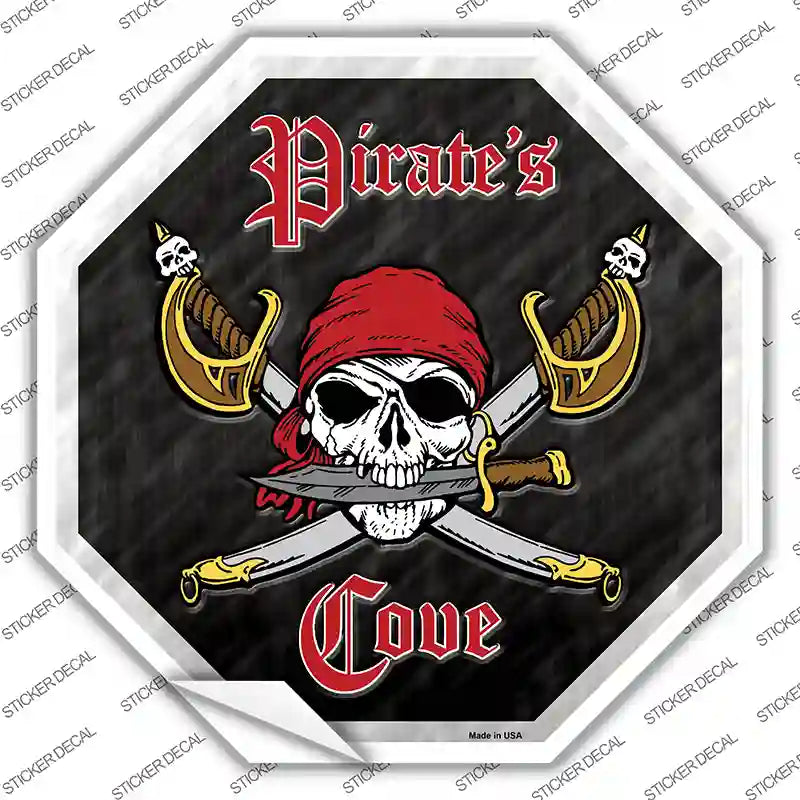Pirates Cove Novelty Octagon Sticker Decal Small