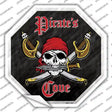 Pirates Cove Novelty Octagon Sticker Decal Small