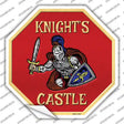 Knights Castle Novelty Octagon Sticker Decal Small