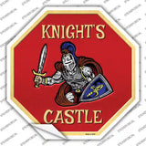 Knights Castle Novelty Octagon Sticker Decal Small