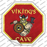 Vikings Cave Novelty Octagon Sticker Decal Small