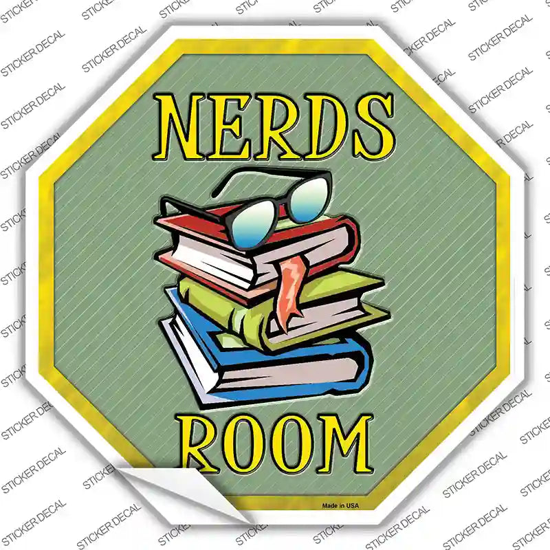 Nerds Room Novelty Octagon Sticker Decal Small