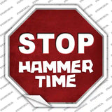 Stop Hammer Time Novelty Octagon Sticker Decal Small