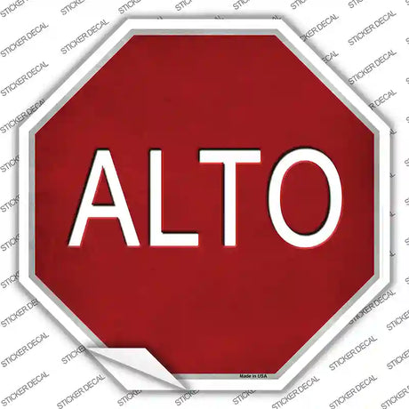 Alto Novelty Octagon Sticker Decal Small