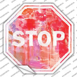 Stop Novelty Octagon Sticker Decal Novelty Metal Stop Sign Small
