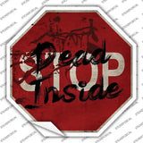 Bloody Dead Inside Novelty Octagon Sticker Decal Small