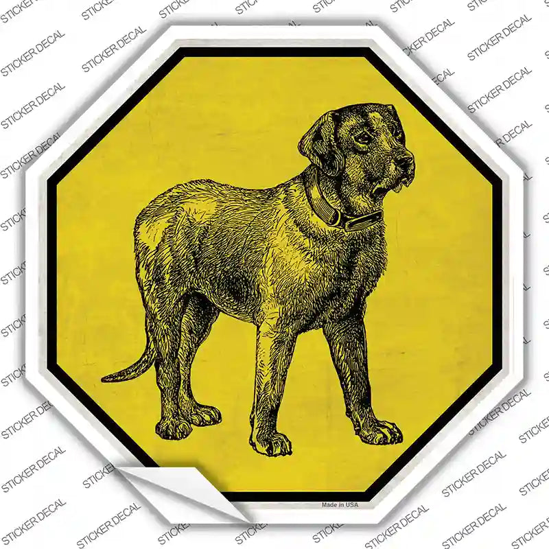 Labrador Retriever Dog Sketch Novelty Octagon Sticker Decal