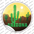 Arizona with Saguaro Novelty Circle Sticker Decal
