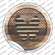 Butterfly on Wood Novelty Circle Sticker Decal