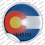 Colorado State Flag Novelty Circle Sticker Decal