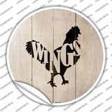 Chickens Make Wings Novelty Circle Sticker Decal