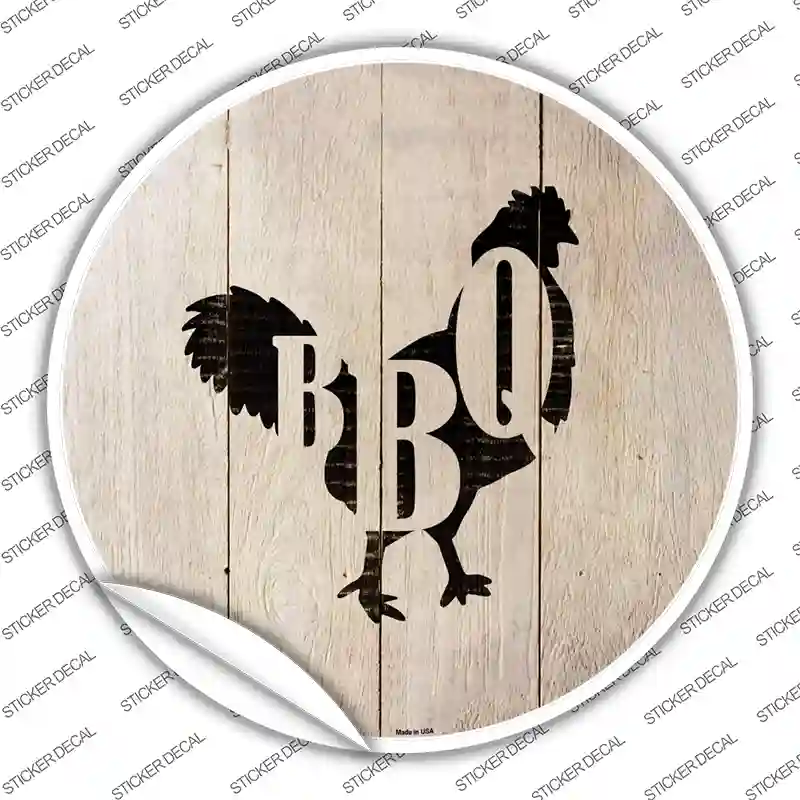 Chickens Make BBQ Novelty Circle Sticker Decal
